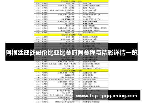 阿根廷迎战哥伦比亚比赛时间赛程与精彩详情一览